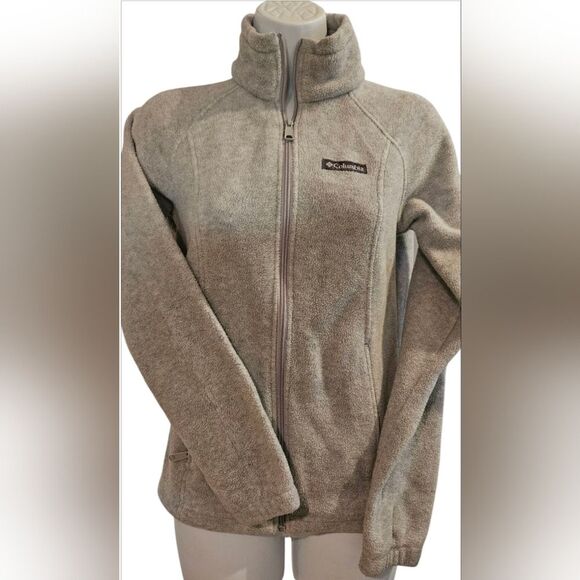 Columbia Women’s Light Gray Benton Springs Full Zip Fleece Jacket  Size XS - Picture 1 of 8